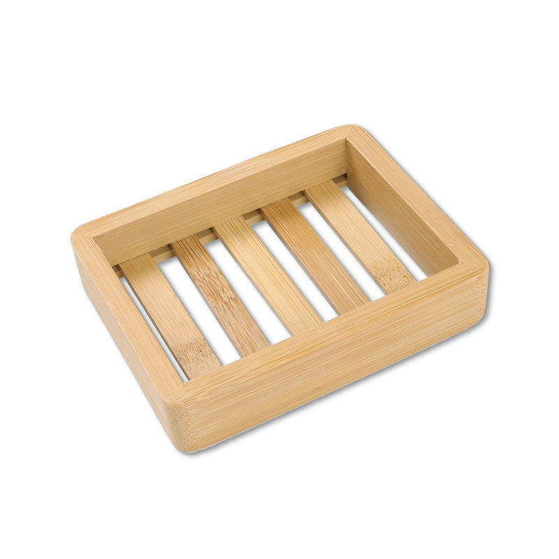 Wooden Soap Dish Natural Bamboo Soap Dishes Holder Rack Plate Tray Multi Style Round Square Soap Container