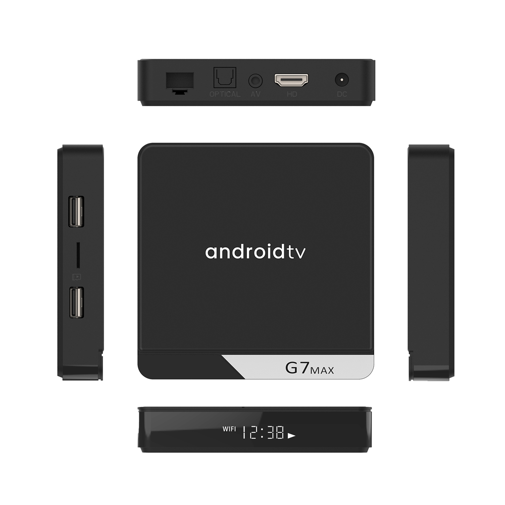 New G7 max Android 11 OS ATV Box 4+64gb Amlogic S905x4 Chip 1000lan Smart TV Box with Voice Remote TV Box