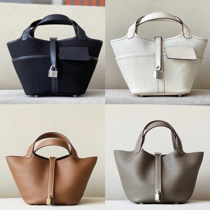 Bags Picotins Cargo Family's New Cargo Basket Water Bucket Bag Canvas Pure Handmade Tc Cowhide Handheld Women's Bag Picotins, Milk tea tc leather 18cm
Bags Picotins Cargo Family's New Cargo Basket Water Bucket Bag Canvas Pure Handmade Tc Cowhide Handheld Women's Bag Picotins, Milk tea tc leather 18cm