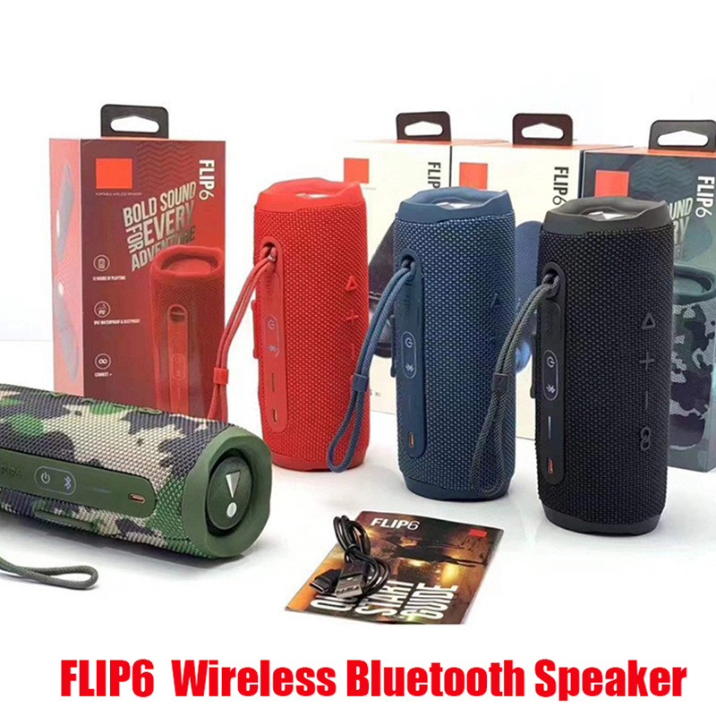 multicolors flip6 wireless bluetooth speaker mini portable ipx7 flip6 waterproof portable speakers outdoor stereo bass music track independent tf card