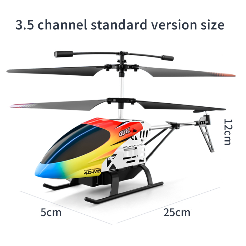 ElectricRC Aircraft M5 Remote Control Helicopter Altitude Hold 35 Channel RC Helicopters with Gyro and LED Light Durable Airplane Drone Toy Gift 23061