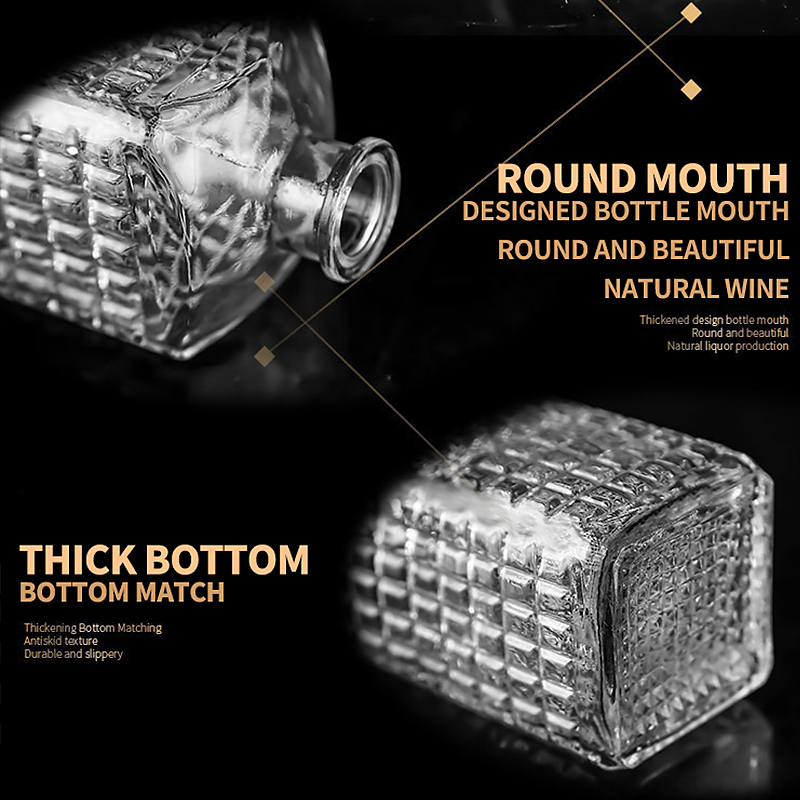 Bar Tools Highgrade Square Decanter 8001000ml Dispenser Crystal Glass Bottle Wine With Screw Cap Aerator Mirror Jug Gift Decoration dftwrt 230612