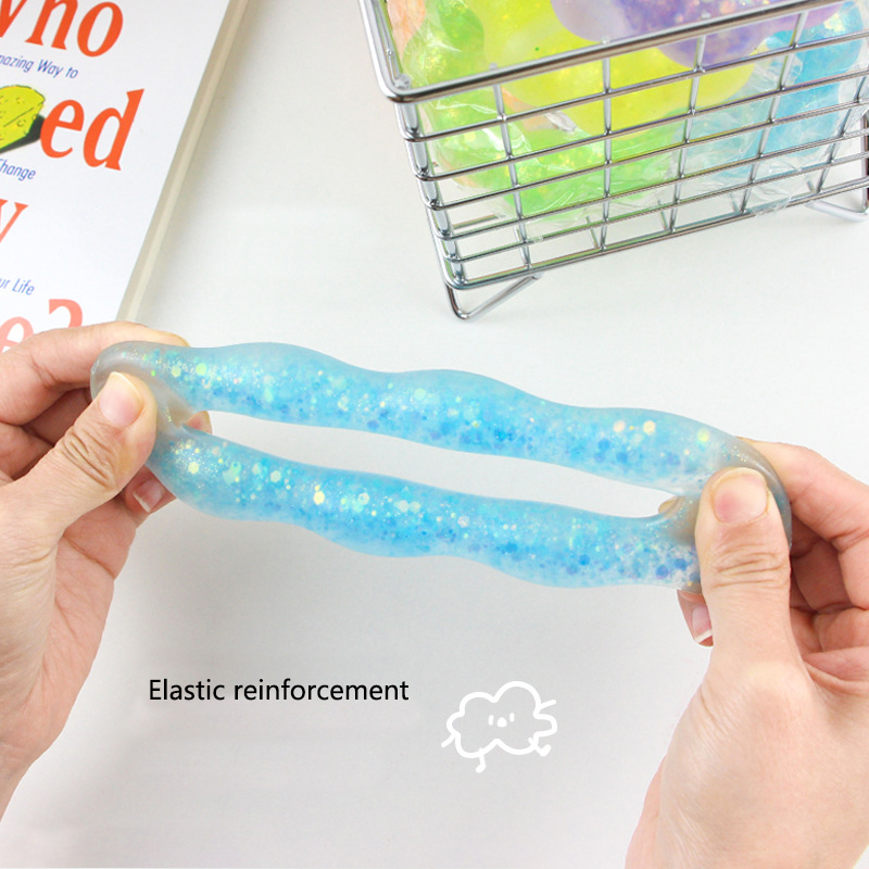 Fidget TPR Squeeze Bracelet Toys Crystal Aurora Hand Stress Relief Toy Bubble Sensory Autism Needs Squishy Anxiety Gift 2111