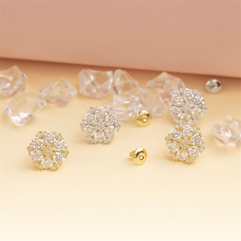 Passed Tester Dia Sier 4mm VVS Moissanite Earrings Studs Nice Gift for Men Women