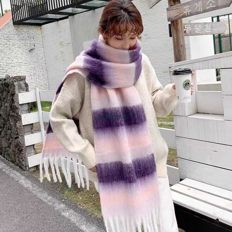 Scarves Korean Version of Cute Girl Student for Women Ac Classic Versatile Rainbow Stripe Lovers Thickened Warm ScarfOZD7
Scarves Korean Version of Cute Girl Student for Women Ac Classic Versatile Rainbow Stripe Lovers Thickened Warm ScarfOZD7