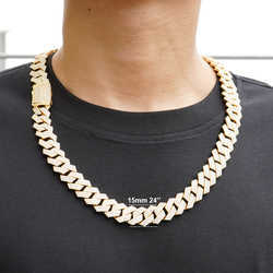 Custom Pass Dia Tester Hip Hop VVS Moissanite men Necklace Iced Out Sier cuban k chain