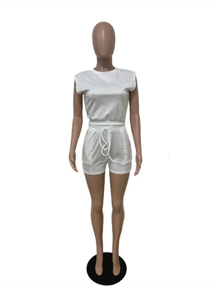 Women's Two Piece Pants hirigin Casual 2 Piece Set Women Tracksuit Summer Outfits Crop Top Biker Shorts Sweat Suits Lounge Wear Two Piece Matchin