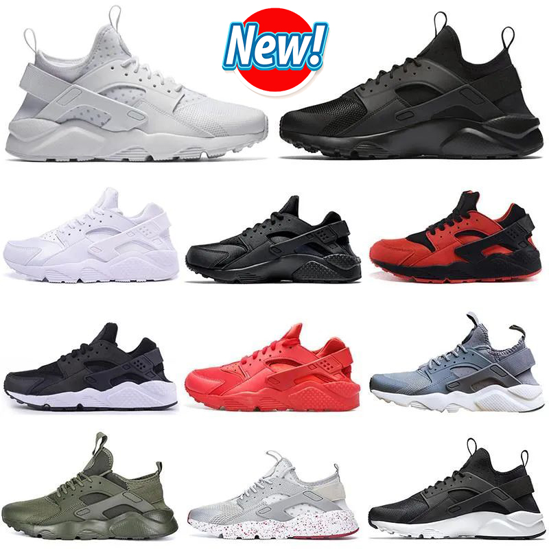 Casual Hurache Shoes Classic Huarache Ultra 4.0 1.0 Triple White Black Men Wome…