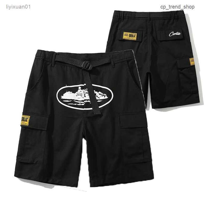 23s Corteiz Demon Island Loose Boat Print Multi Pocket Work Shorts Street Fashion Hip Hop Skateboarding Casual Women's Cargo RKZA, Black
23s Corteiz Demon Island Loose Boat Print Multi Pocket Work Shorts Street Fashion Hip Hop Skateboarding Casual Women's Cargo RKZA, Black