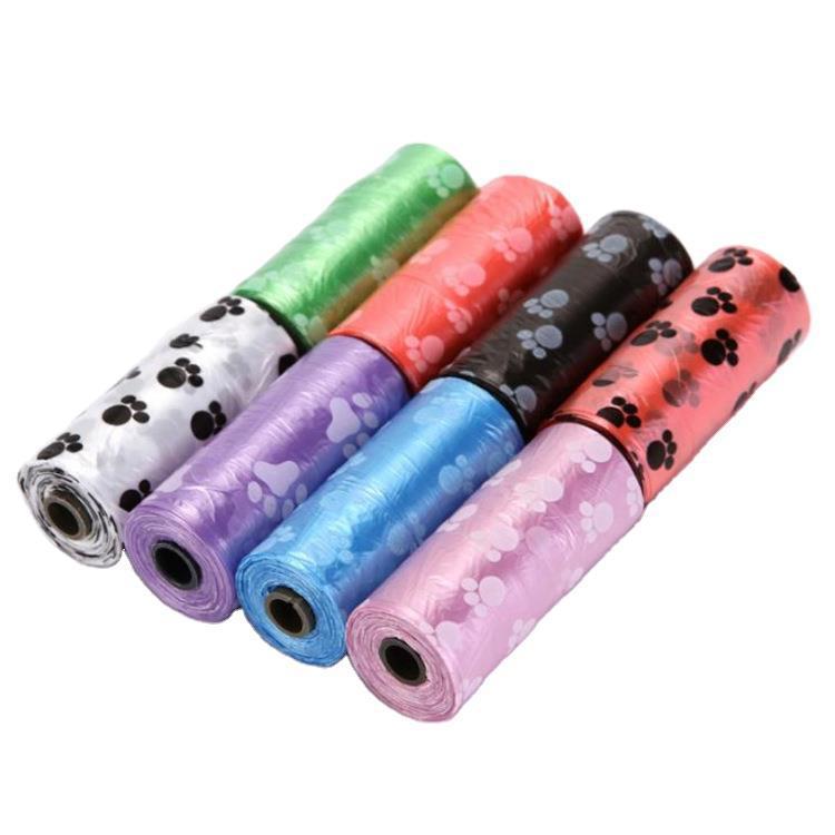 Halloween Printed pet Bin bag dog toilet bag 15 cats and dogs cleaning supplies per roll footprints Bin bag on hand