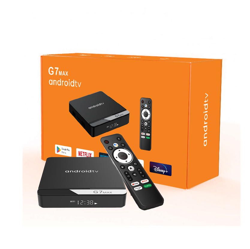 New G7 max Android 11 OS ATV Box 4+64gb Amlogic S905x4 Chip 1000lan Smart TV Box with Voice Remote TV Box