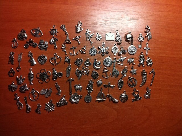 Lockets Wholesale 80pcs Random Mix different Tibetan Silver Charms Dangle Metal Alloy Charm fit Pendants for jewelry making 230612 - view 5