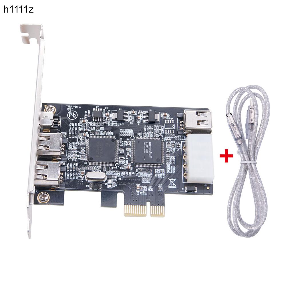 

Controllers 4 Ports 1394a Expansion Card Pcie 1x to Ieee 1394 Dv Video Adapter 1x 4pin 3x 6pin 1394 Controller Firewire Card for Desktop Pc