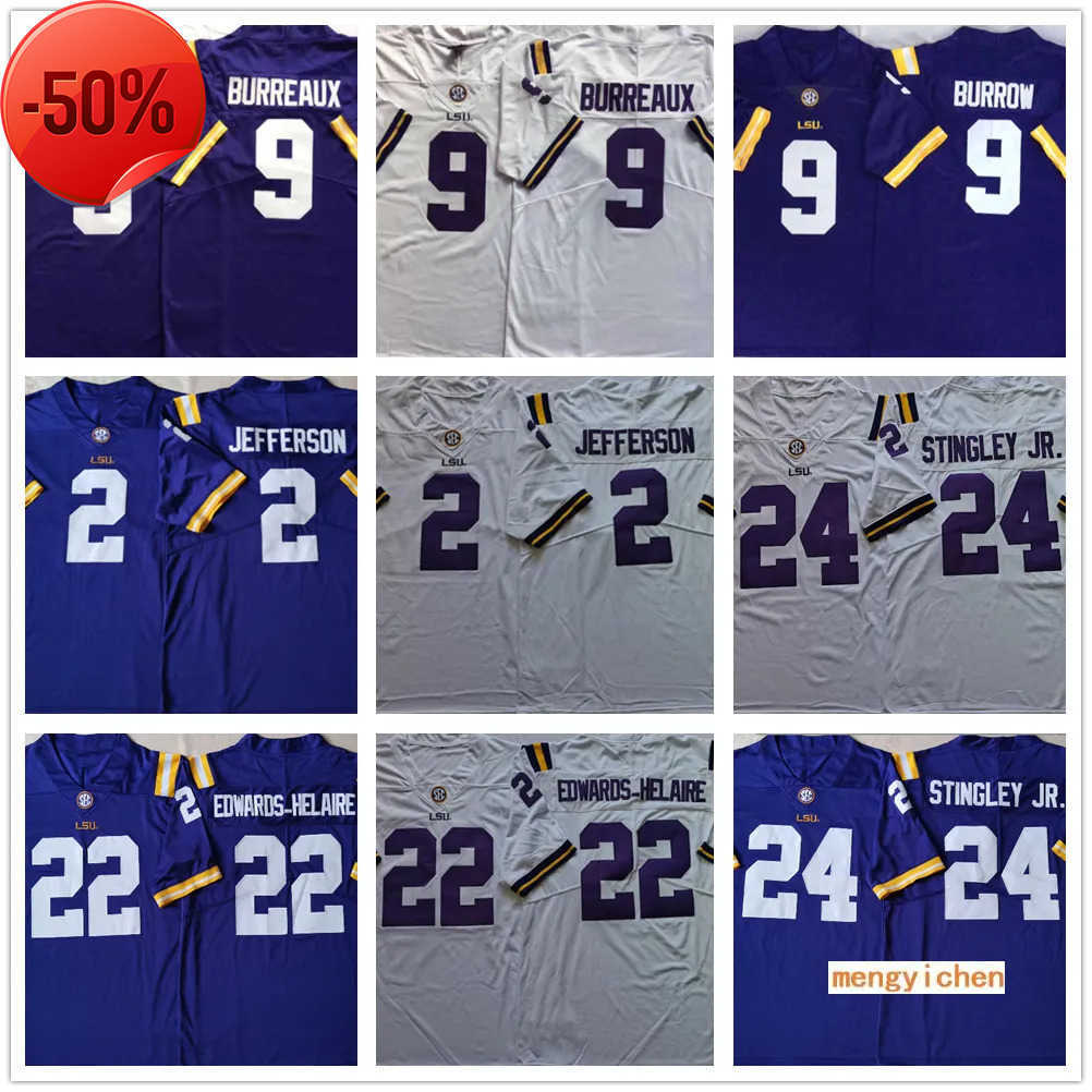 NCAA College LSU Tigers 9 Joe Burrow Burreaux Jerseys 2 Justin Jefferson 22 Clyde Edwards-Helaire 24 Derek Stingley Jr. Football Stitched Men Women Kids Youth, Purple 
NCAA College LSU Tigers 9 Joe Burrow Burreaux Jerseys 2 Justin Jefferson 22 Clyde Edwards-Helaire 24 Derek Stingley Jr. Football Stitched Men Women Kids Youth, Purple