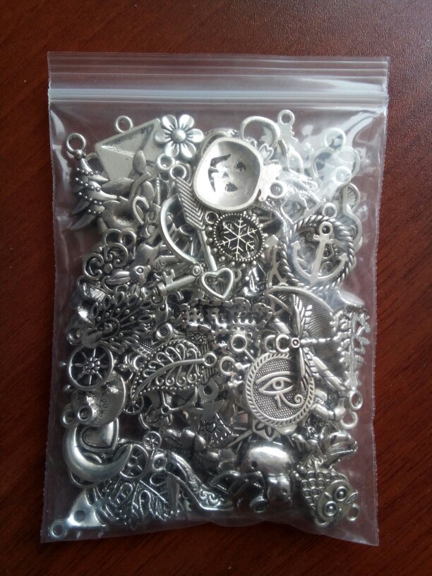 Lockets Wholesale 80pcs Random Mix different Tibetan Silver Charms Dangle Metal Alloy Charm fit Pendants for jewelry making 230612 - view 3