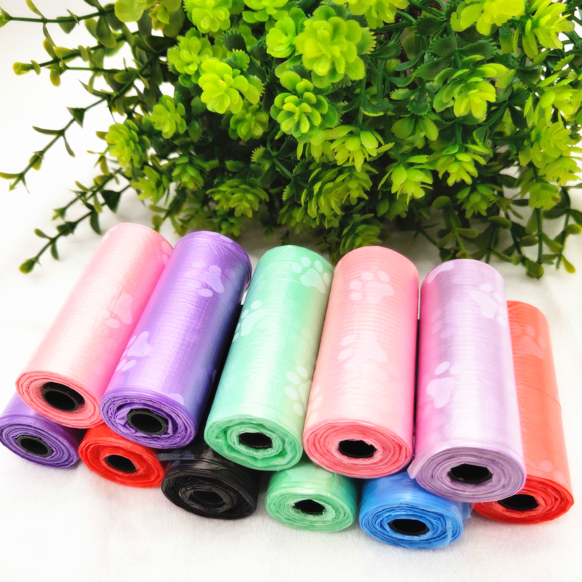 Halloween Printed pet Bin bag dog toilet bag 15 cats and dogs cleaning supplies per roll footprints Bin bag on hand