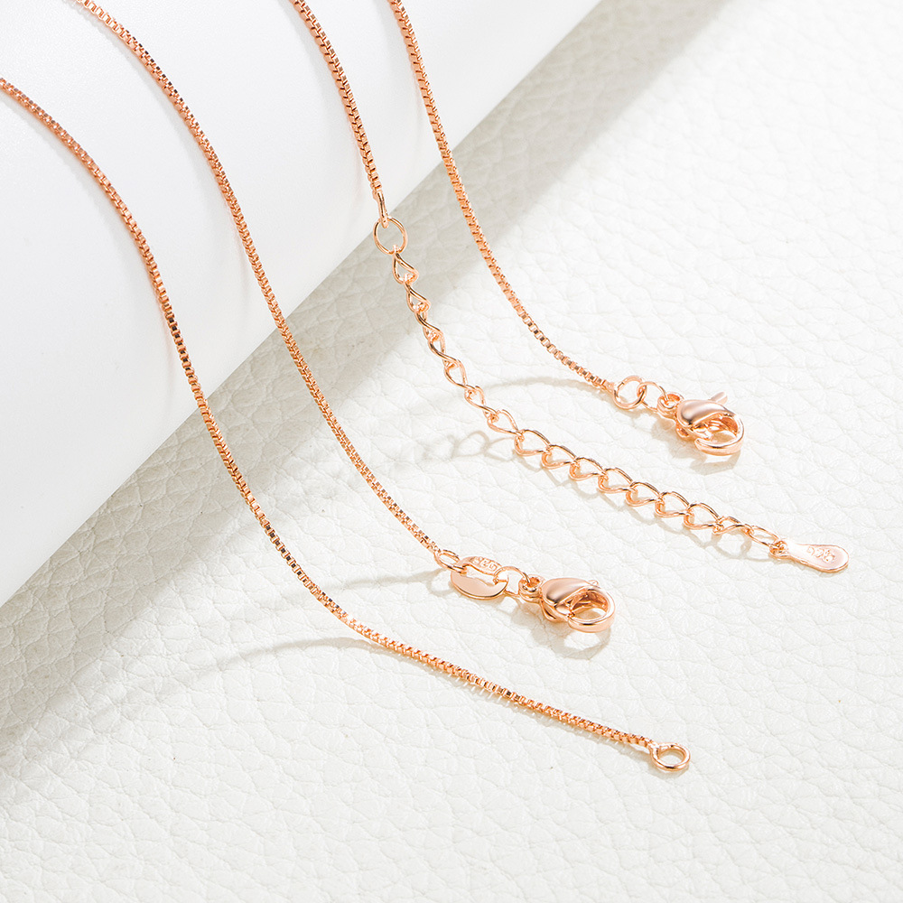 18" Genuine 925 Sterling Silver Jewelry Chains Necklace Rose Gold Link Chain Necklace Clasps Tag Snake Cross Box Choker Chain
18" Genuine 925 Sterling Silver Jewelry Chains Necklace Rose Gold Link Chain Necklace Clasps Tag Snake Cross Box Choker Chain