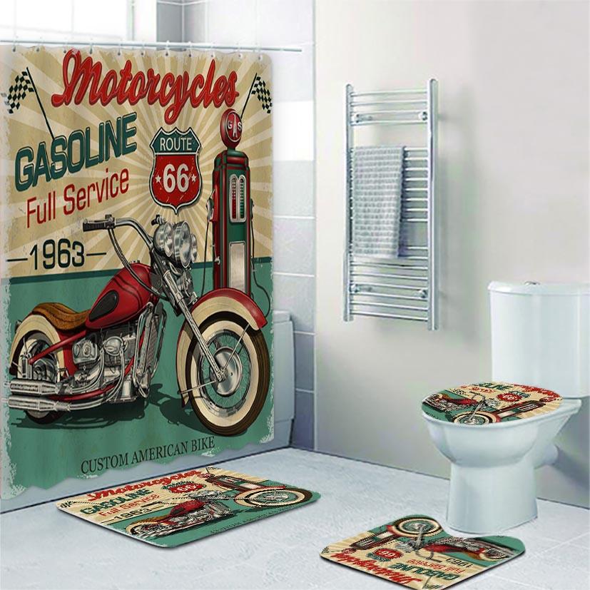 Organization Vintage Route 66 Motorcycle Poster Bathroom Curtains Shower Curtain Set for Bathroom Retro American Old Car Bath Mat Rug Decor
Organization Vintage Route 66 Motorcycle Poster Bathroom Curtains Shower Curtain Set for Bathroom Retro American Old Car Bath Mat Rug Decor