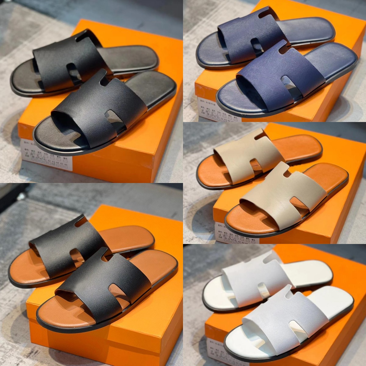 Izmir Designer Sandals Men Slippers Flat Leather Shoes Calfskin Sandal Rubber Slides Fashion Flip Flop Summer Beach Slide Mens Mules Outdoor Shoe With Box, 24
Izmir Designer Sandals Men Slippers Flat Leather Shoes Calfskin Sandal Rubber Slides Fashion Flip Flop Summer Beach Slide Mens Mules Outdoor Shoe With Box, 24