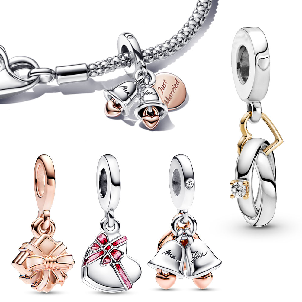 925 Sterling Silver Charm Wedding Suspension Female Original Bracelet Ring Double Pendant DIY Pandora Jewelry Production Free Delivery
925 Sterling Silver Charm Wedding Suspension Female Original Bracelet Ring Double Pendant DIY Pandora Jewelry Production Free Delivery