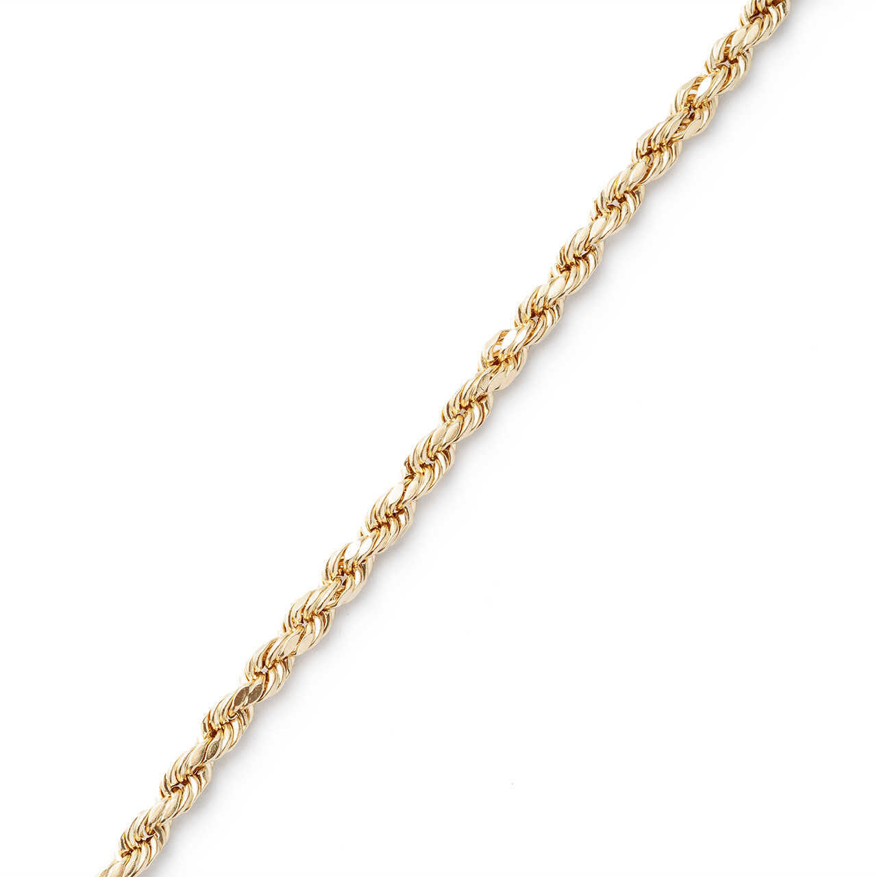 Real 10K 14K Solid Gold Rope Chains For Men Hip Hop Necklace