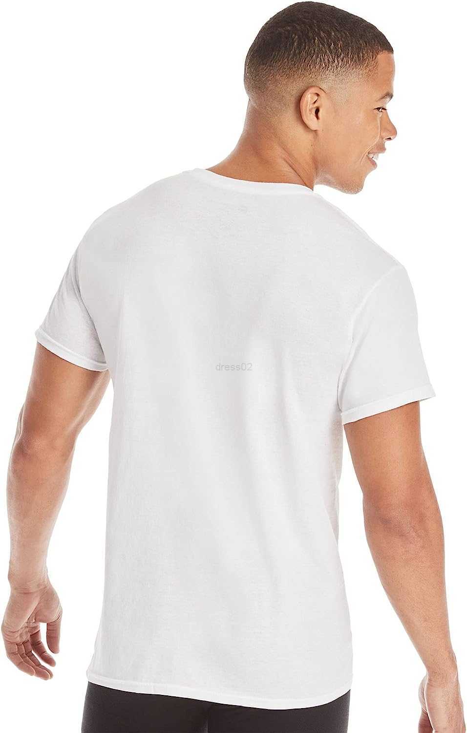 Hanes Men's Cotton Undershirt Moisture-Wicking Crew Tee Undershirts 3-Pack