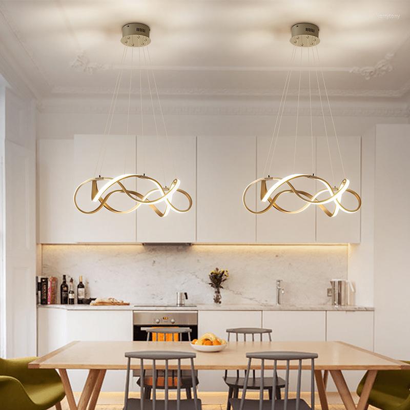 Lustres Chandeliers LED Ceiling Chandelier Light Lamp For Living Room Bedroom Modern Large Lighting Fixtures AC85-260V Gold ing