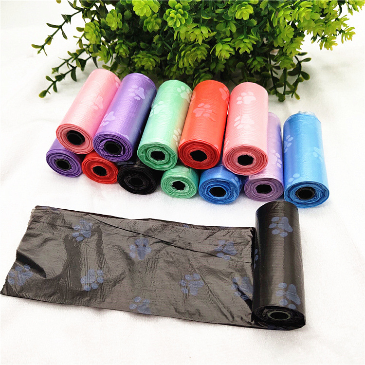 Halloween Printed pet Bin bag dog toilet bag 15 cats and dogs cleaning supplies per roll footprints Bin bag on hand