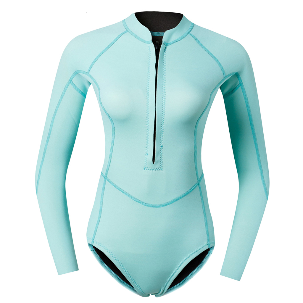 Wetsuits Drysuits 2mm Neoprene Wetsuit Women Long Sleeve Scuba Diving Wet Suit Swimsuit Rash Guard 230612 - view 3