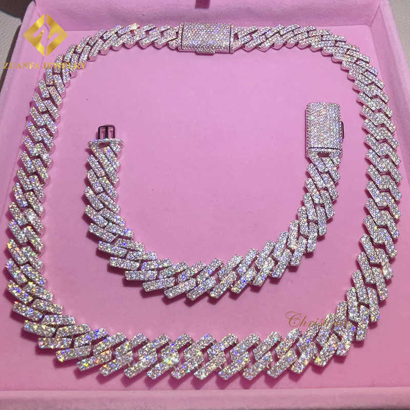 necklaces designer jewelry chains for 15mm bracelet men sier k chain pass dia tester GRA VVS moissanite cuban necklace