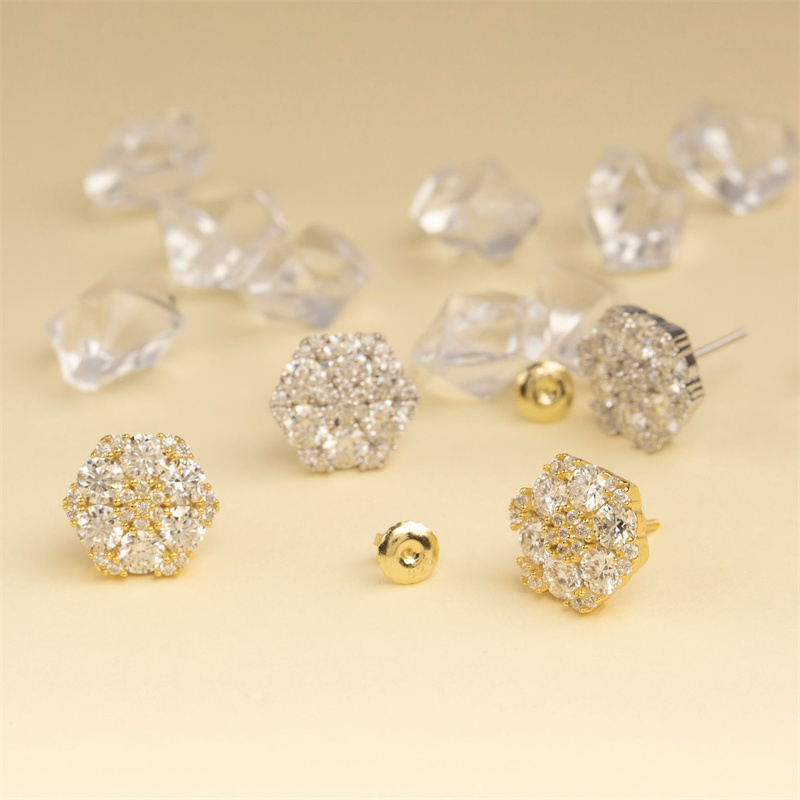 Passed Tester Dia Sier 4mm VVS Moissanite Earrings Studs Nice Gift for Men Women