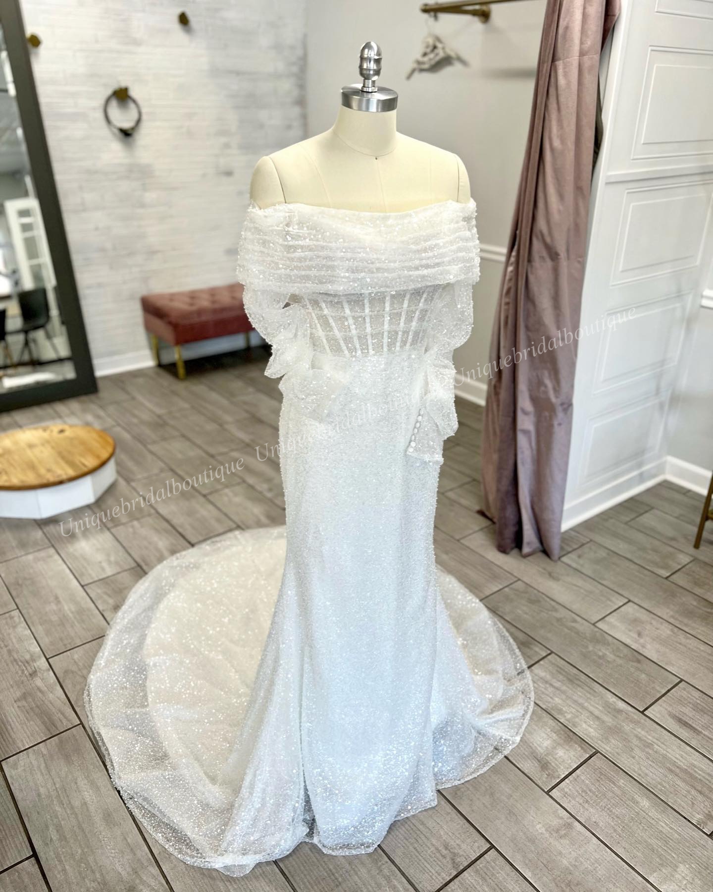 Celestial-inspired Wedding Dress 2026 Wrap Beads Illusion Corset Bridal Rehearsal Reception Engagement Party Night Dance Gown Winter Bride Long Sleeve