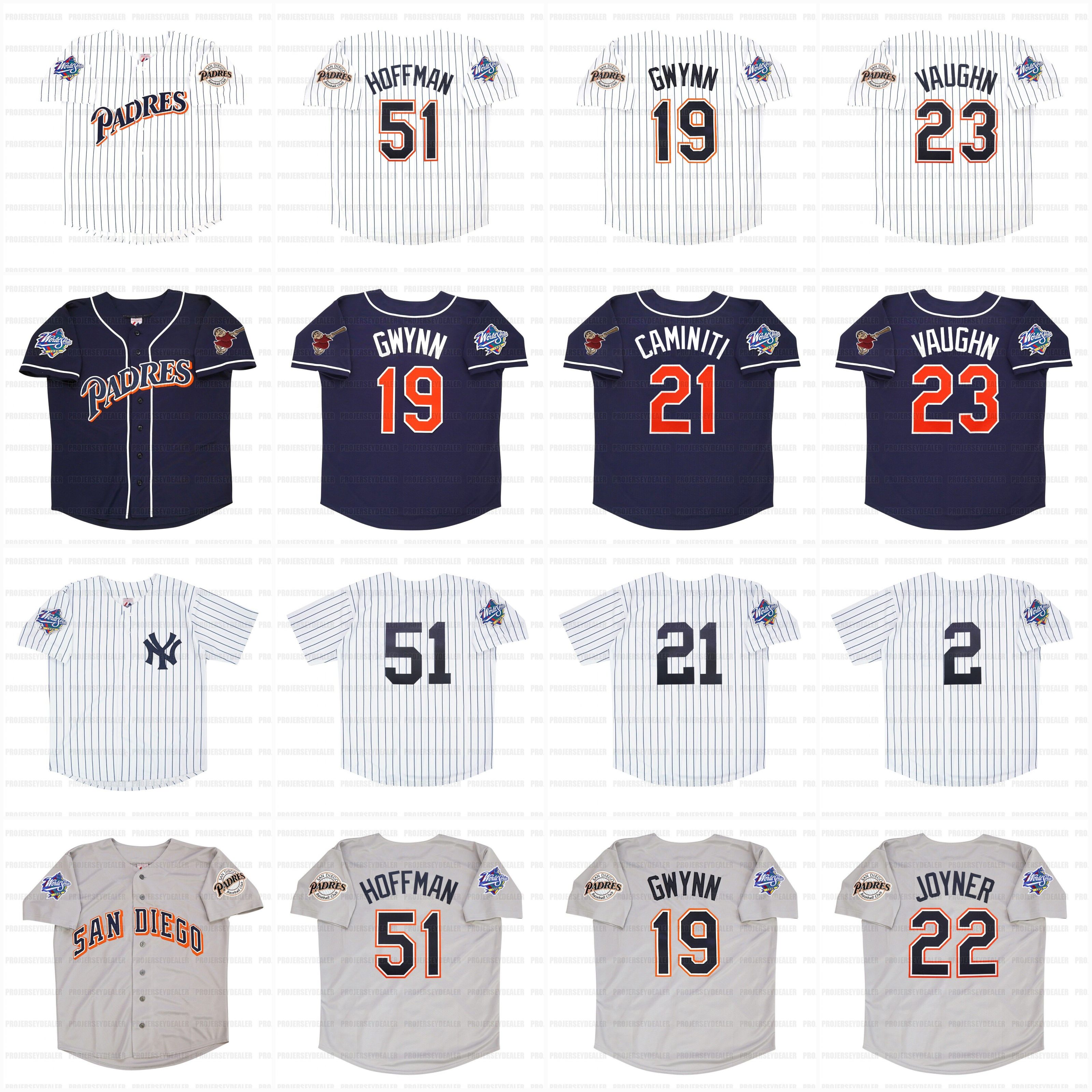 Derek Jeter San Diego 1998 World Series Padres Baseball Jerseys Ken Caminiti Wally Joyner Greg Vaughn Trevor Hoffman Bernie Williams Paul O'neill Tony Gwynn, White 2
Derek Jeter San Diego 1998 World Series Padres Baseball Jerseys Ken Caminiti Wally Joyner Greg Vaughn Trevor Hoffman Bernie Williams Paul O'neill Tony Gwynn, White 2