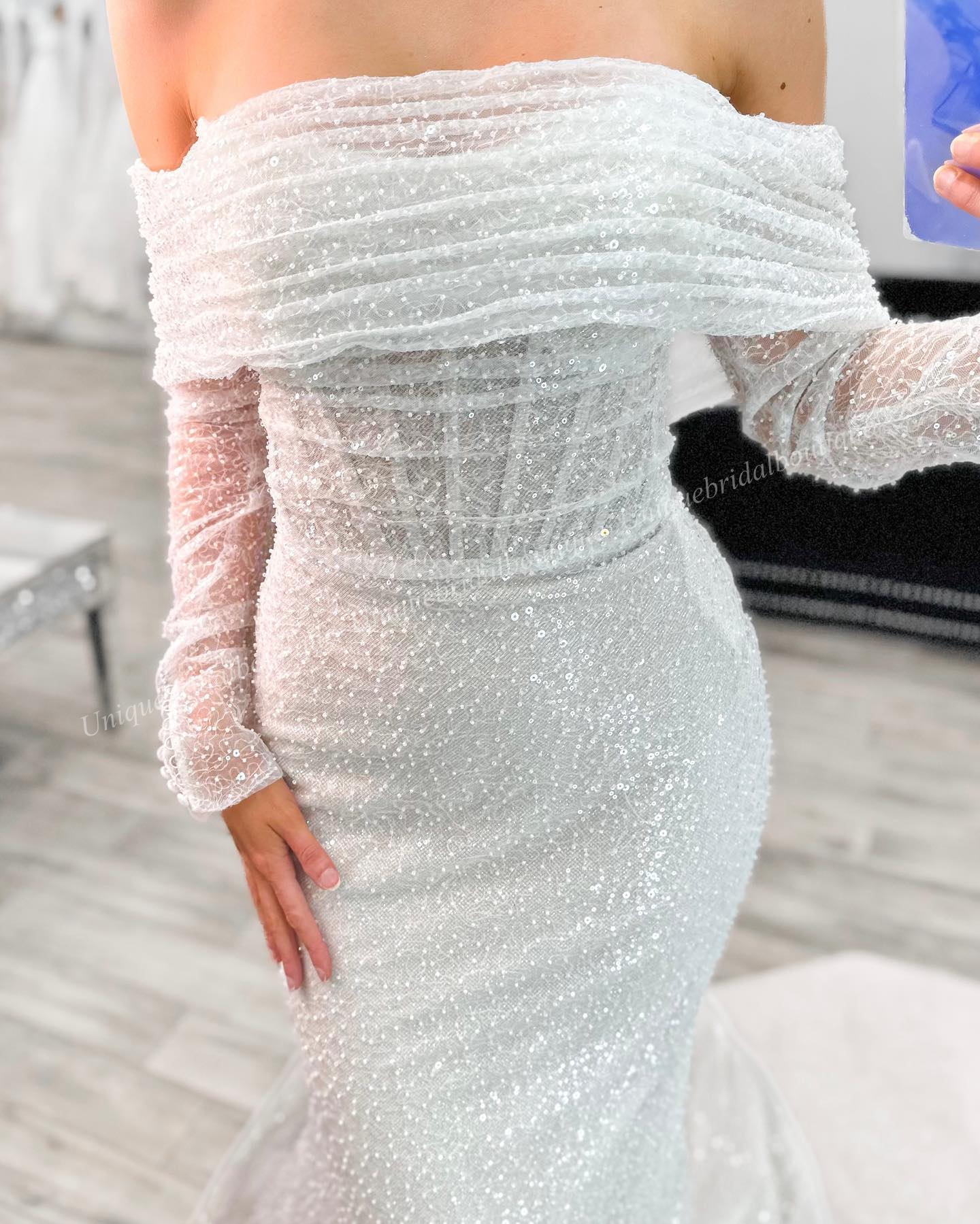 Celestial-inspired Wedding Dress 2026 Wrap Beads Illusion Corset Bridal Rehearsal Reception Engagement Party Night Dance Gown Winter Bride Long Sleeve