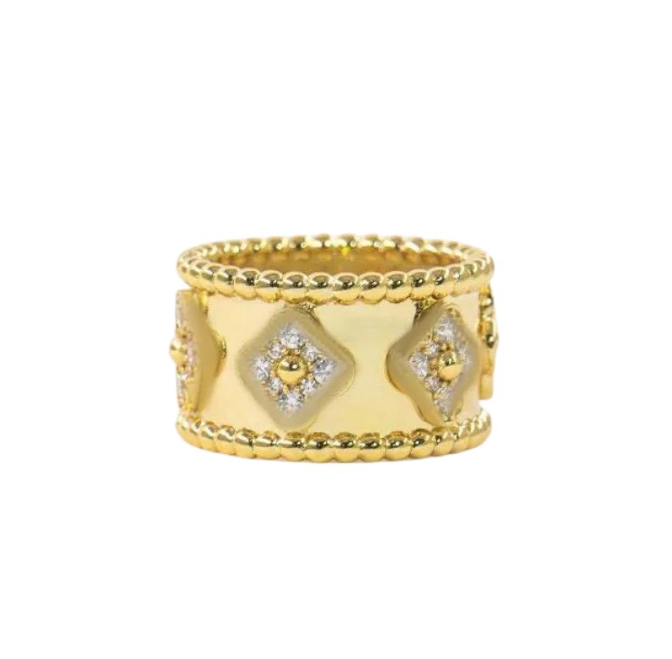 Fashionable And Exquisite Wedding Ring Popular Designer Ring 18k Gold Plated Classic Quality Jewelry Accessories Selected Lovers Gifts For Women
Fashionable And Exquisite Wedding Ring Popular Designer Ring 18k Gold Plated Classic Quality Jewelry Accessories Selected Lovers Gifts For Women