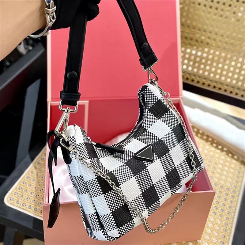 2023 Mini Hobos beach bag designer bag woman shoulder tote bag fashion handbag luxurys handbags chain Triangle 5A
