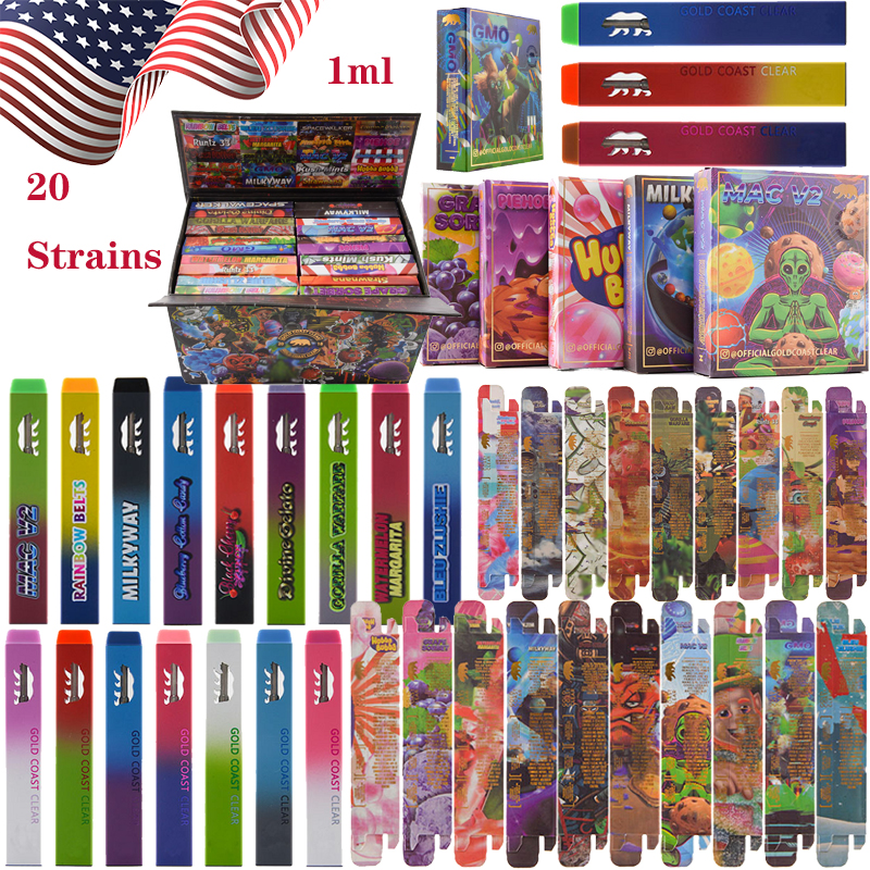 USA STOCK Gold Coast Clear 2ND E Cigarettes Rechargeable Disposable Vape Pen 1ML 20 Flavors Glass Tank Thick Oil Cartridges 280mAh Vapes Carts Vaporizer Type C
USA STOCK Gold Coast Clear 2ND E Cigarettes Rechargeable Disposable Vape Pen 1ML 20 Flavors Glass Tank Thick Oil Cartridges 280mAh Vapes Carts Vaporizer Type C