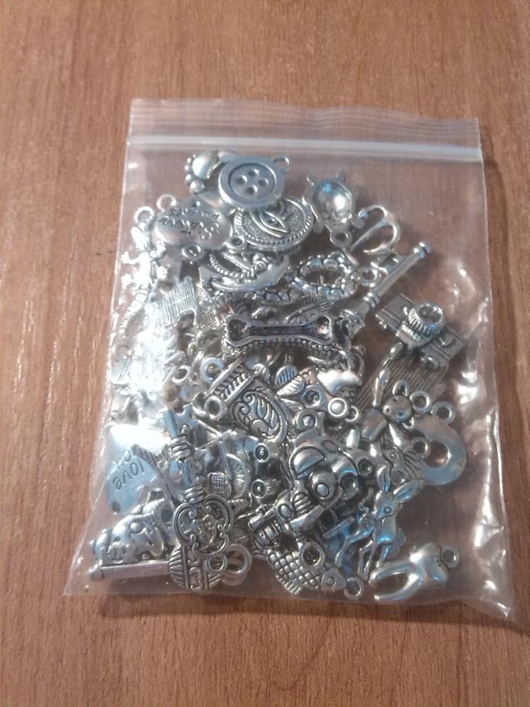 Lockets Wholesale 80pcs Random Mix different Tibetan Silver Charms Dangle Metal Alloy Charm fit Pendants for jewelry making 230612 - view 4