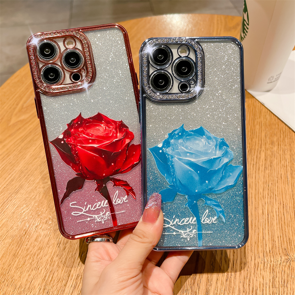 Luxury Glitter Jewelled Rose Case For iPhone 14 Pro Max 14 Plus 13 Por 12 Pro 11 Camera Diamond Plating Soft Clear Cover Funda
Luxury Glitter Jewelled Rose Case For iPhone 14 Pro Max 14 Plus 13 Por 12 Pro 11 Camera Diamond Plating Soft Clear Cover Funda