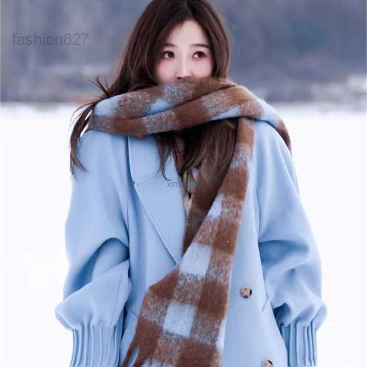 Scarves Yu Shuxin's Same Blue Checked Scarf for Women in Winter Thickened Warm Imitation Mohair Ac Rainbow Shawl
Scarves Yu Shuxin's Same Blue Checked Scarf for Women in Winter Thickened Warm Imitation Mohair Ac Rainbow Shawl