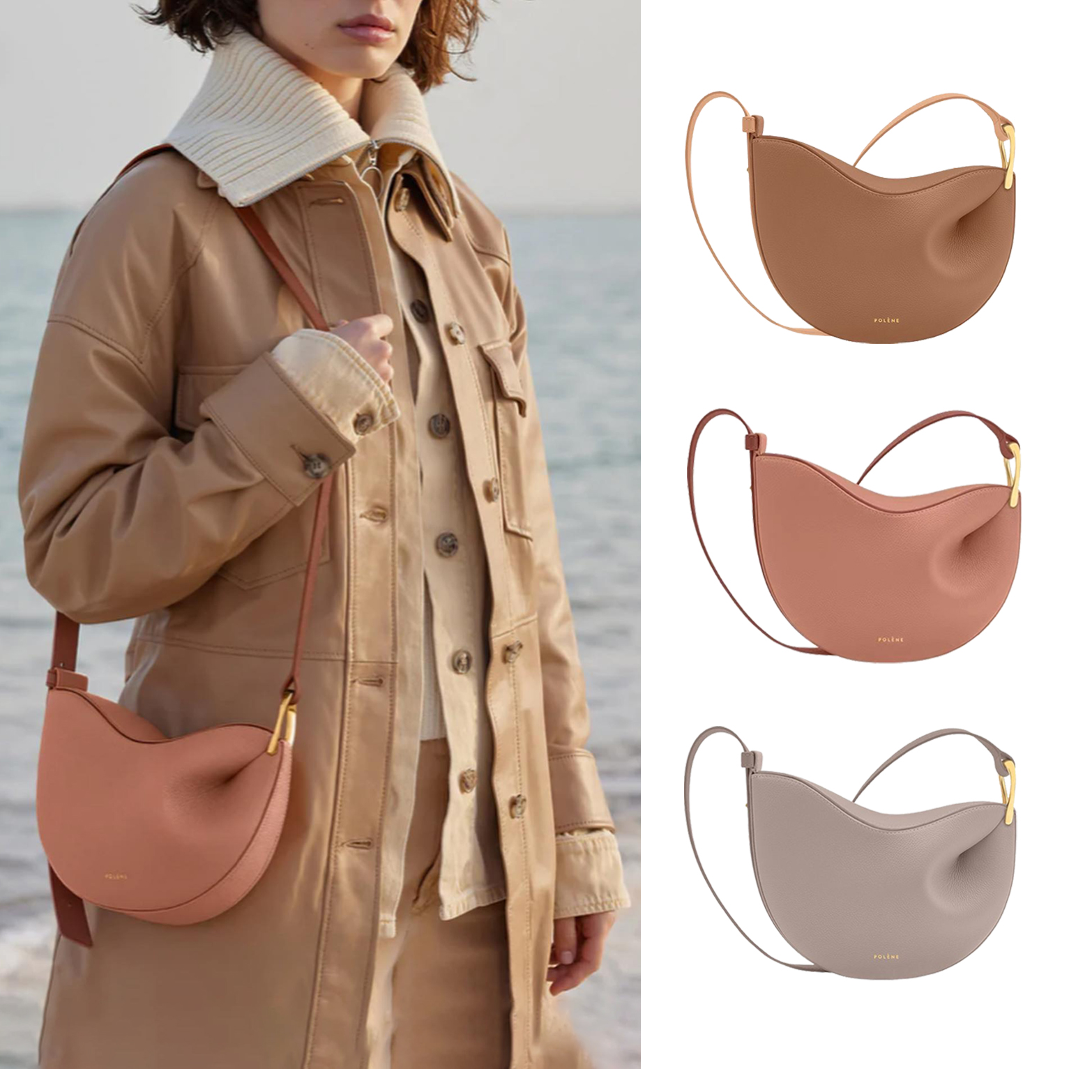 Designer sac Polene tonca dumpling bag Genuine Leather polenes nano bag Luxurys tote handbag Cross body Womens mens travel vacation clutch sling city Shoulder bags, Brown
Designer sac Polene tonca dumpling bag Genuine Leather polenes nano bag Luxurys tote handbag Cross body Womens mens travel vacation clutch sling city Shoulder bags, Brown