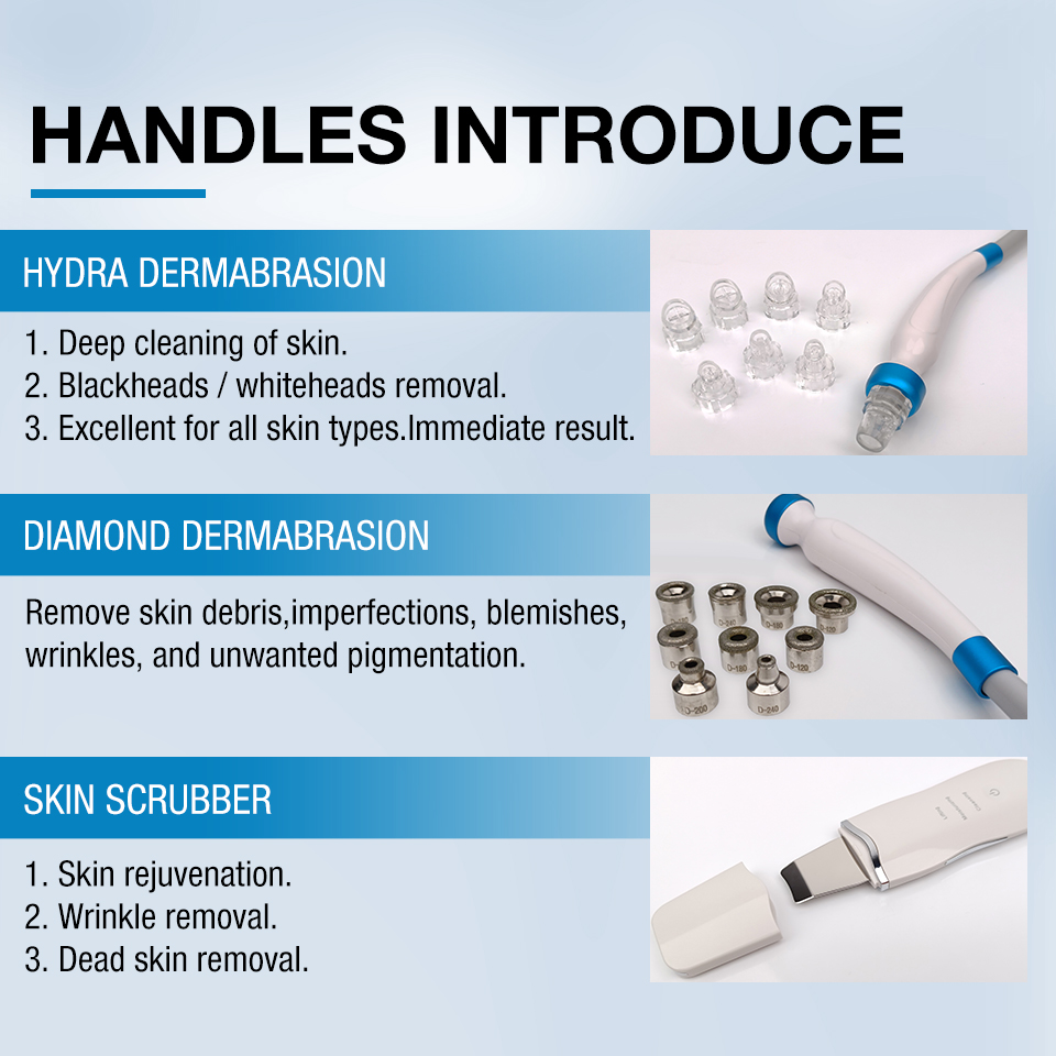 15 in 1 Hydra facial Machine Hydro Dermabrasion face lifting Peeling Ultrasonic Skin Scrubber Oxygen Spray Skin Care Microdermabrasion