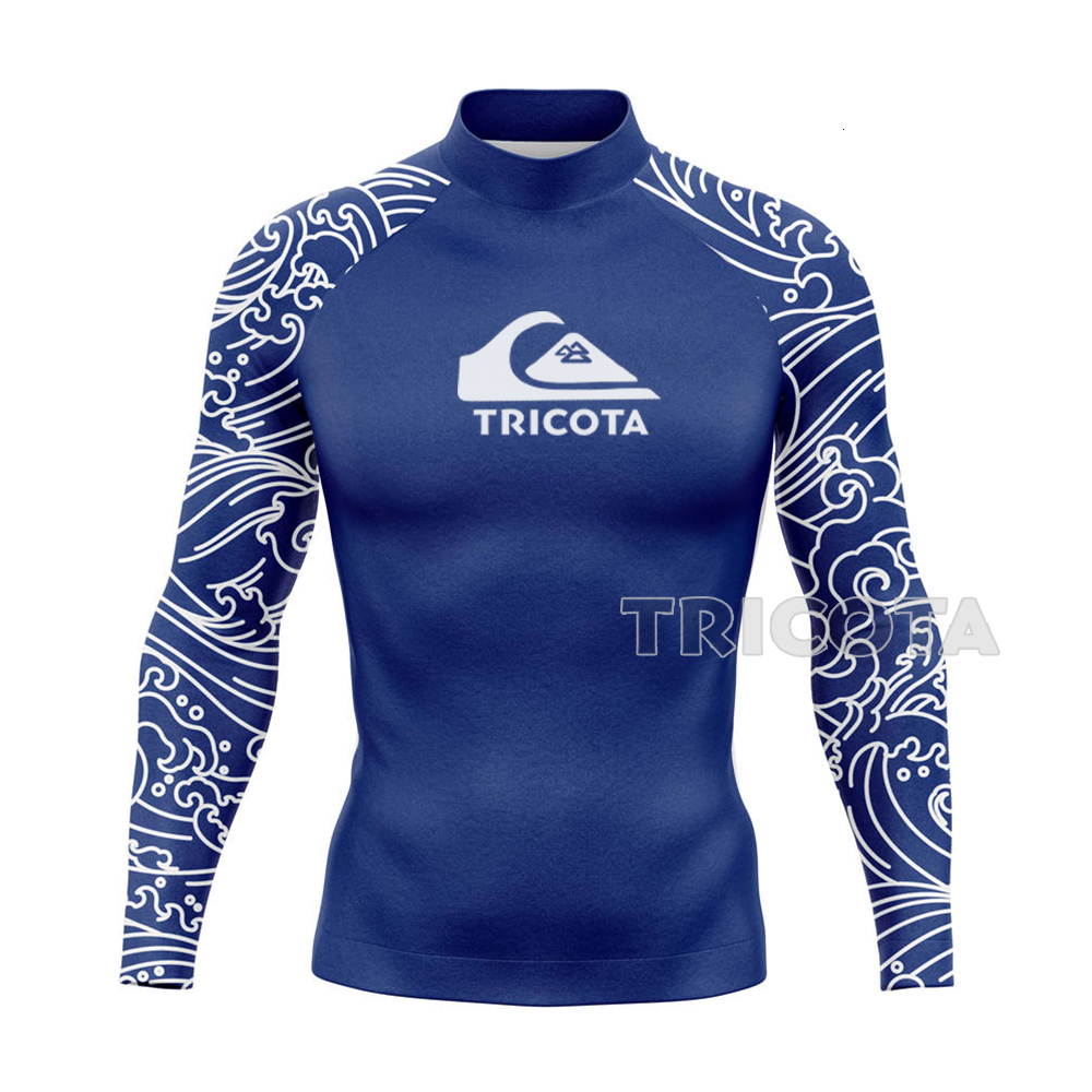 Wetsuits Drysuits Men Surfing Rashguard Shirts Long Sleeve Tight Swimwear UV Protection Water Sports Swimming Floatsuit Diving Tops Boxing T-shirt 230