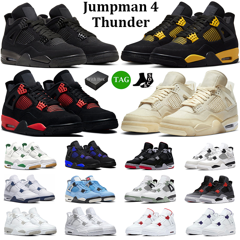 Jumpman 4 Basketball Shoes Men Women 4s Black Cat Yellow Red Thunder Pine Green Military Black Bred Midnight Navy Mens Trainers Outdoor Sneakers, #14
Jumpman 4 Basketball Shoes Men Women 4s Black Cat Yellow Red Thunder Pine Green Military Black Bred Midnight Navy Mens Trainers Outdoor Sneakers, #14