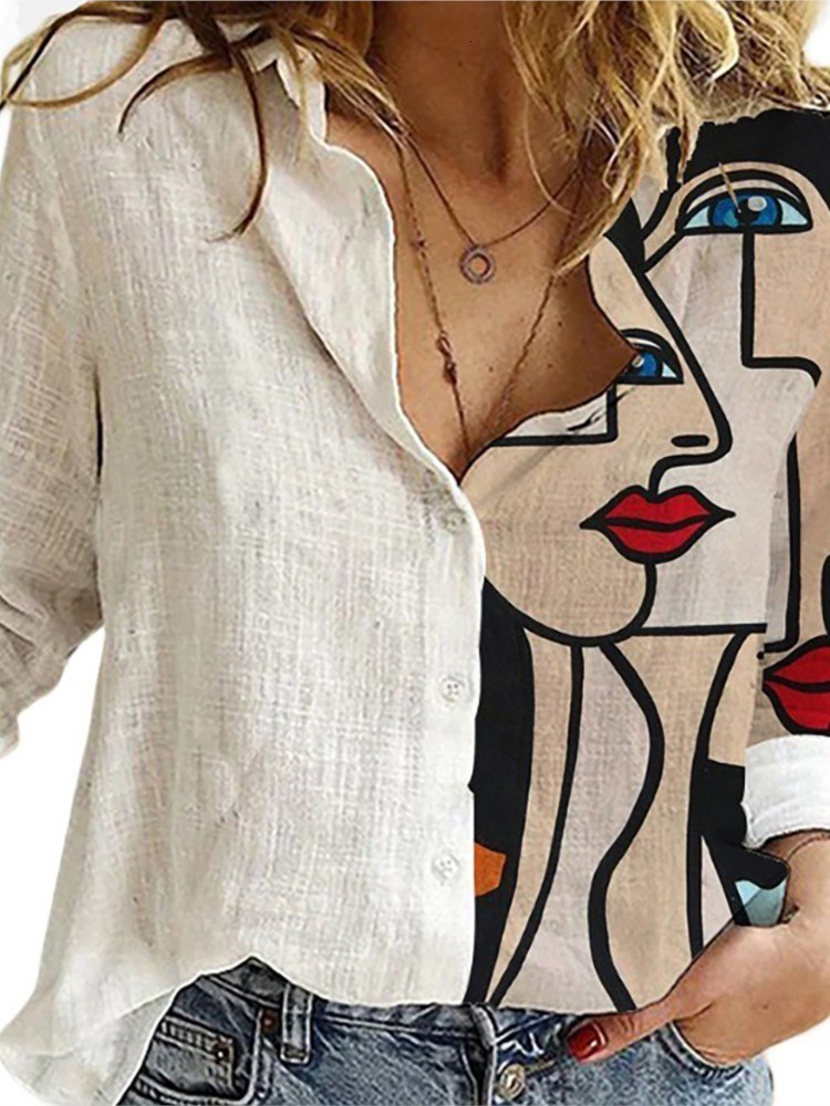 Women's Blouses Shirts Leisure White Yellow Shirts Button Lapel Cardigan Top Lady Loose Long Sleeve Oversized Shirt Womens Blouses Casual Tunic B