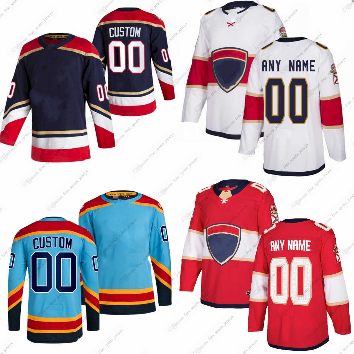 2023 Aleksander Barkov Hockey Jerseys Matthew Tkachuk Aaron Ekbla Carter Verhaeghe Sergei Bobrovsky Anthony Duclair Radko Gudas Sam Bennett Montour Reinhart
