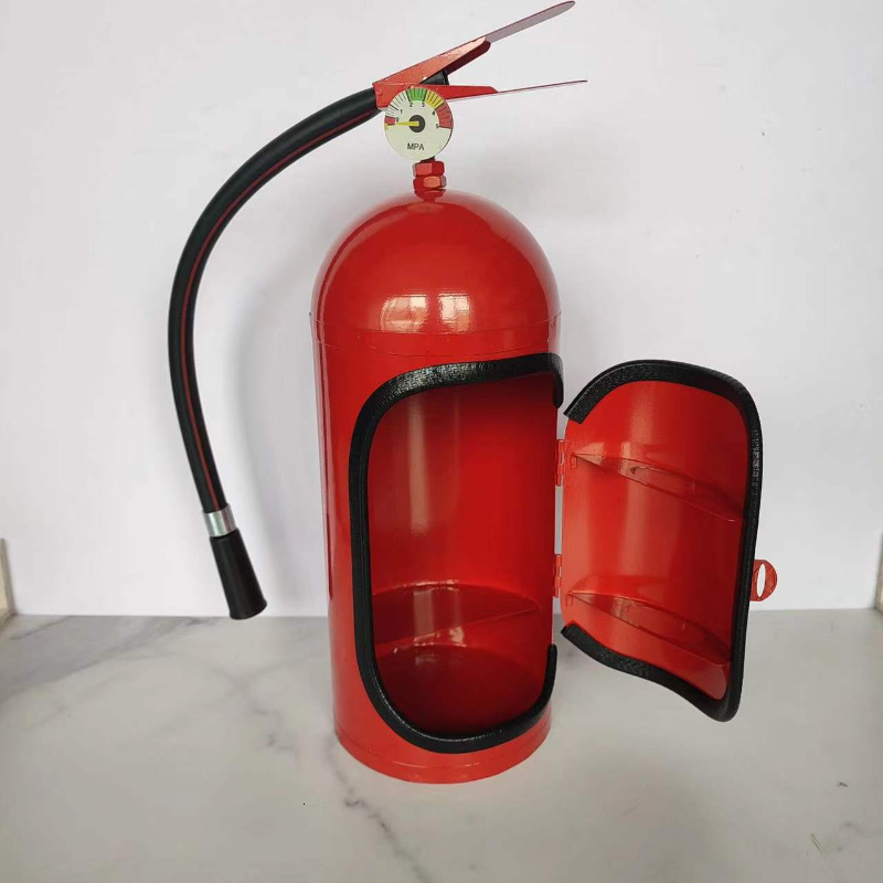 Decorative Objects Figurines Fire Extinguisher Shape Wine Box Mini Bar Cabinet Crafts Ornaments Decoration Champagne Liquor Storage Fireman's Gif