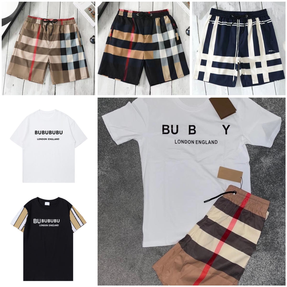 Designer men's T-shirt Original style Fashion Shorts set men's and women's summer black and white casual letter print short sleeve couple shirt top, 10