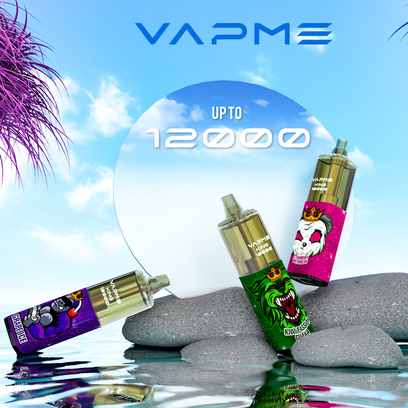 Original vapme king 12000 Puffs Disposable Vape Pen E Cigarette 650 mAh Rechargeable Battery Airflow Control Mesh Coil 20ml Prefilled Pod 12K Big Vapor Kit 11 colors
Original vapme king 12000 Puffs Disposable Vape Pen E Cigarette 650 mAh Rechargeable Battery Airflow Control Mesh Coil 20ml Prefilled Pod 12K Big Vapor Kit 11 colors