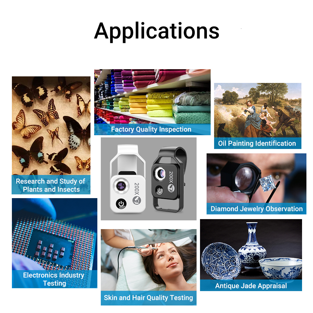 Telescope Binoculars APEXEL 200X Phone Camera Microscope Lens HD Powerful Cellphone telescope Lens Portable Digital Microscope Phone Macro Lentes 2306